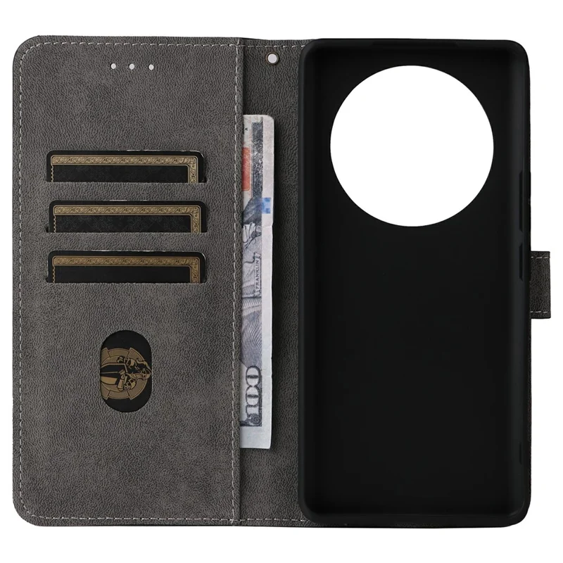 Funda de cartera para Honor X9c 5G / Magic7 Lite 5G / X60 Pro 5G con bloqueo RFID, tapa de piel sintética con soporte - Negro