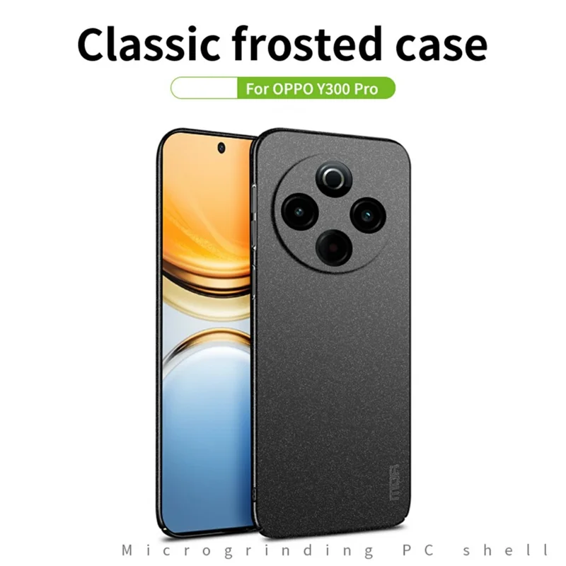 Funda para vivo Y300 Pro 5G de la serie Matte Shield de MOFI, cubierta de teléfono de PC ajustada - Negro