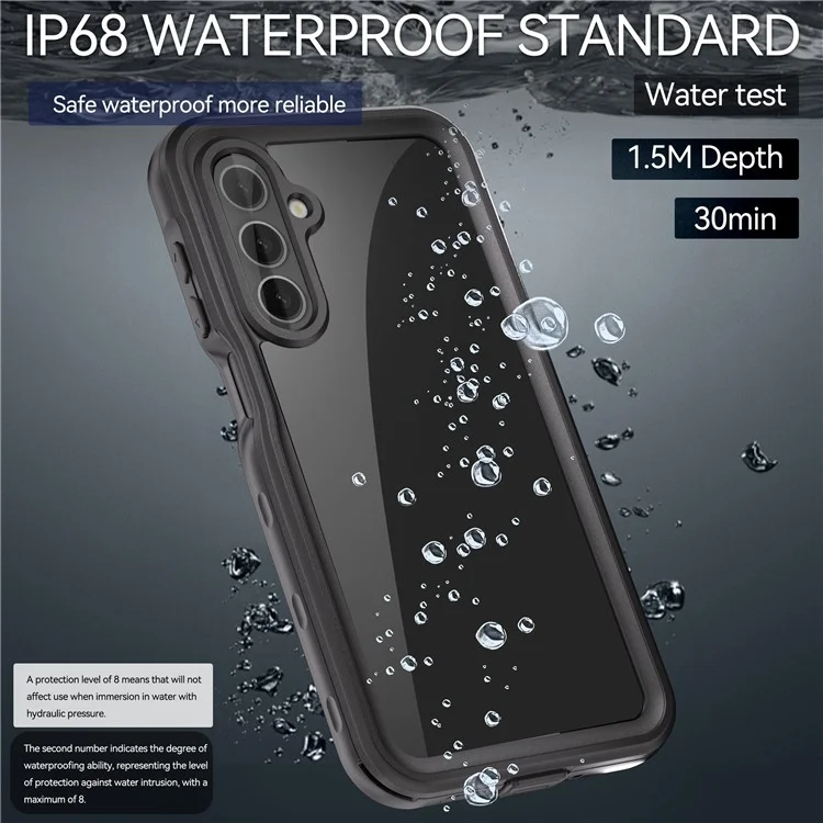 Coque REDPEPPER pour Samsung Galaxy A16 5G / 4G IP68 étanche PC+TPU - Noire