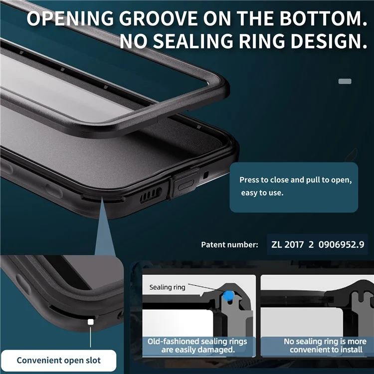 Coque REDPEPPER pour Samsung Galaxy A16 5G / 4G IP68 étanche PC+TPU - Noire