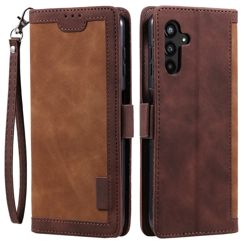 For Samsung Galaxy A56 5G Wallet Case RFID Blocking Stand Leather Phone Cover - Brown