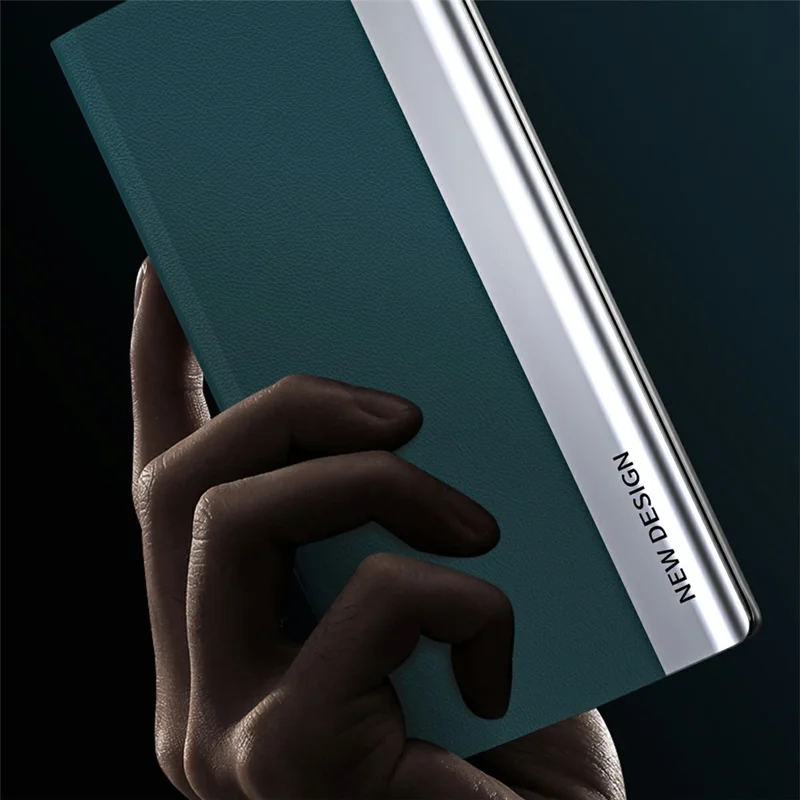 For Samsung Galaxy A36 5G Case Anti-Drop Leather Phone Cover with Stand - Green