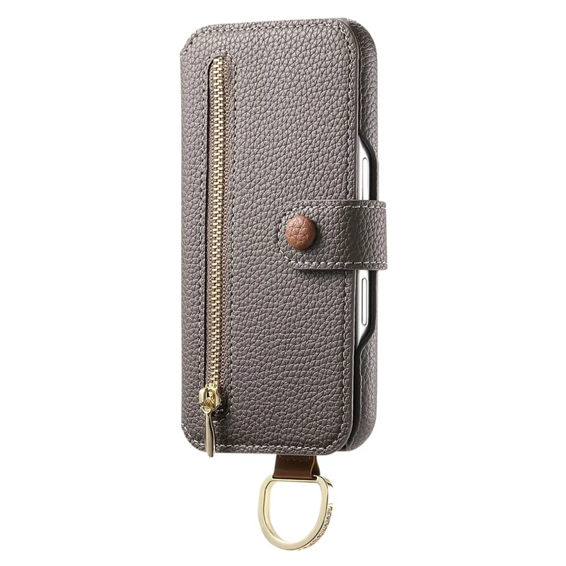 For Samsung Galaxy A05s 4G Case RFID Blocking Zipper Wallet PU Leather Mobile Cover - Grey