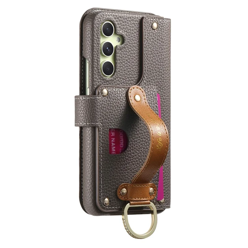 For Samsung Galaxy A05s 4G Case RFID Blocking Zipper Wallet PU Leather Mobile Cover - Grey