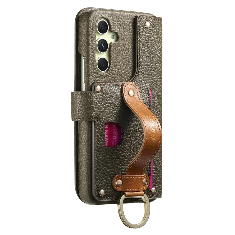 For Samsung Galaxy A14 4G / 5G Case RFID Blocking Zipper Wallet PU Leather Mobile Cover - Green