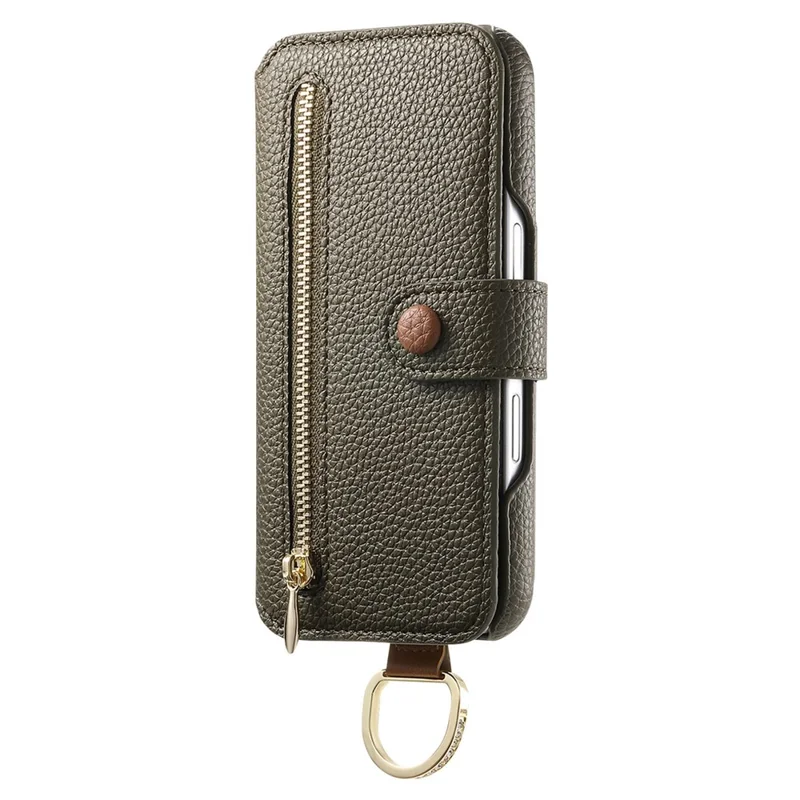 For Samsung Galaxy A55 5G Case RFID Blocking Zipper Wallet PU Leather Mobile Cover - Green