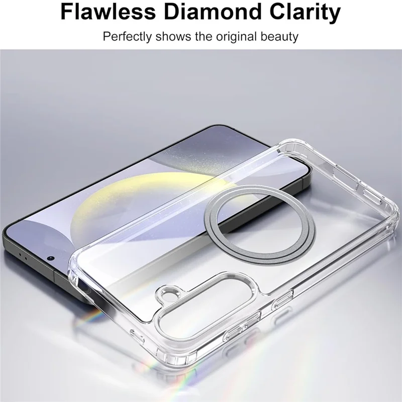 Til Samsung Galaxy S25+ telefonbeskyttelse kompatibel med MagSafe TPU+PC klar bagside