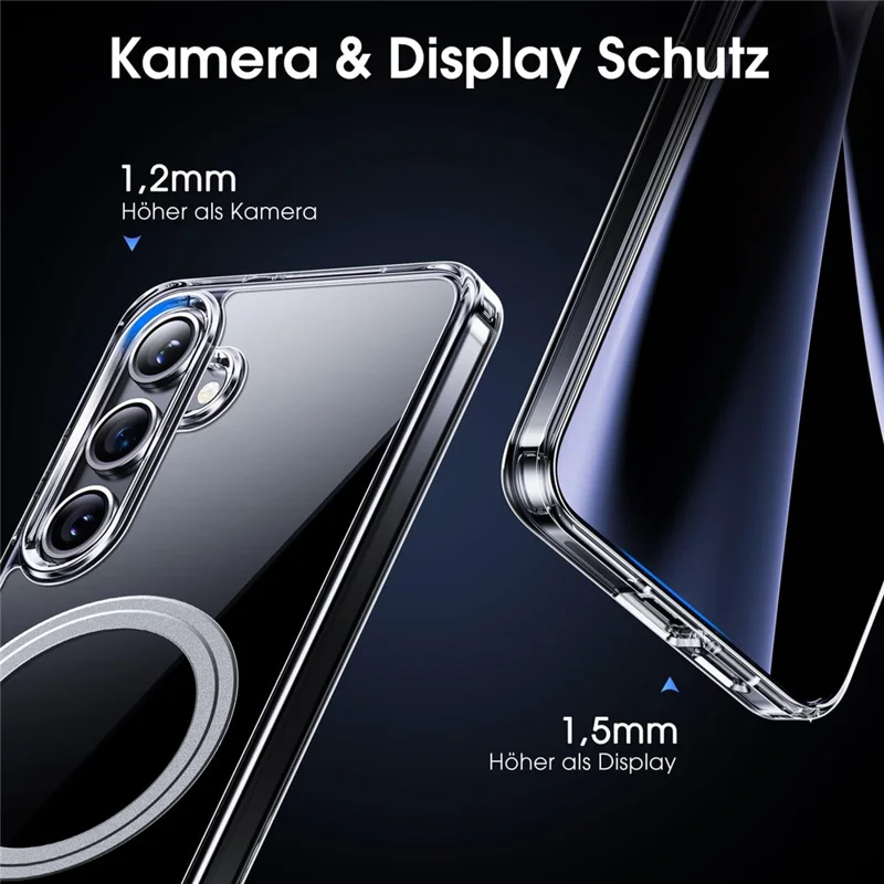 Til Samsung Galaxy S25+ telefonbeskyttelse kompatibel med MagSafe TPU+PC klar bagside