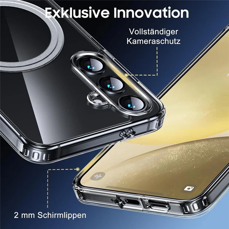 Til Samsung Galaxy S25+ telefonbeskyttelse kompatibel med MagSafe TPU+PC klar bagside
