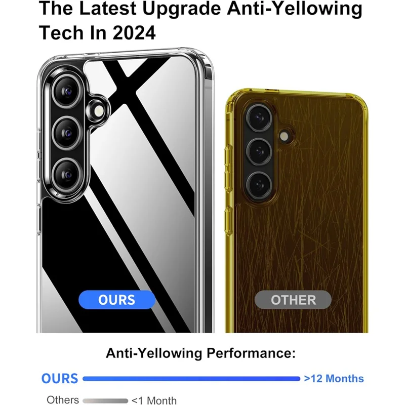 For Samsung Galaxy S24 FE Phone Magnetic Case TPU+PC Clear Back Cover