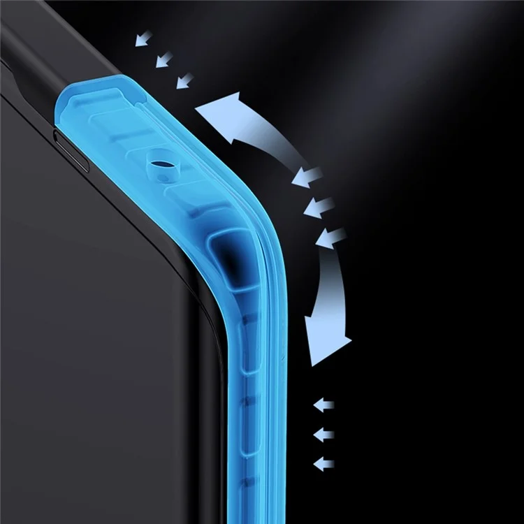 Slim Matte Phone Case Для Iphone 14 Plus, Drop-защищенная Мягкая TPU + Hard PC Cover с Скрытой Кипкой - Синий