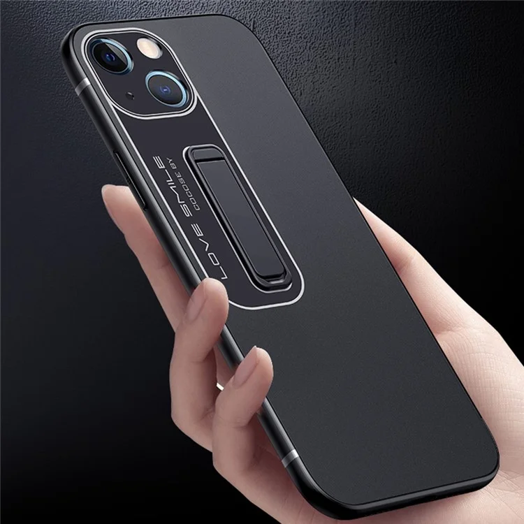 Slim Matte Phone Case Для Iphone 14 Plus, Drop-защищенная Мягкая TPU + Hard PC Cover с Скрытой Кипкой - Синий