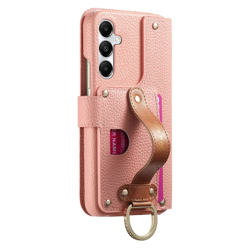 For Samsung Galaxy S24 Case RFID Blocking Zipper Wallet PU Leather Mobile Cover - Pink