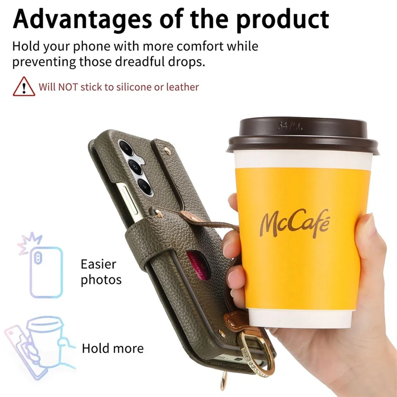 For Samsung Galaxy S25 Case RFID Blocking Zipper Wallet PU Leather Mobile Cover - Green