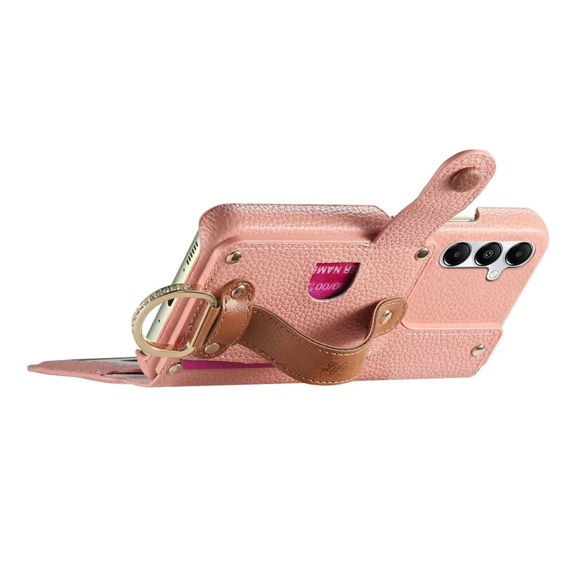 For Samsung Galaxy S25+ Case RFID Blocking Zipper Wallet PU Leather Mobile Cover - Pink