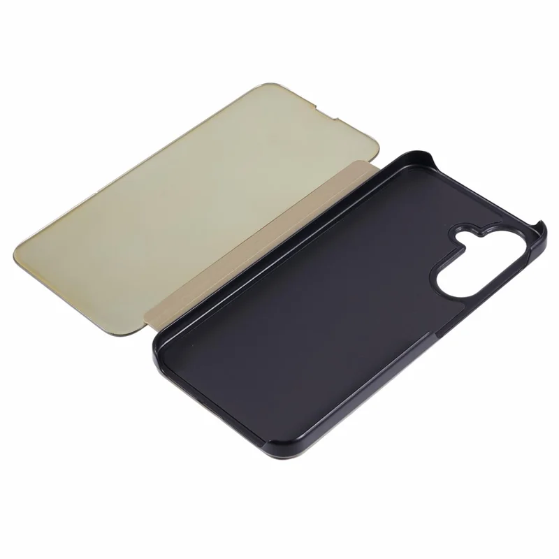 For Samsung Galaxy A36 5G Case View Window Stand Leather Flip Phone Cover - Gold