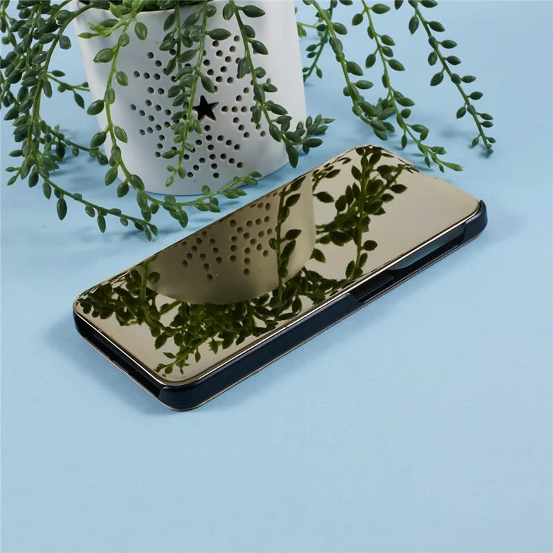 For Samsung Galaxy A36 5G Case View Window Stand Leather Flip Phone Cover - Gold