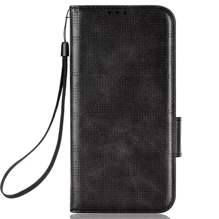 Für Motorola Moto S30 Pro 5G Gedruckter Dreieck Muster Schockdeliedelie Hülle PU Leder -brieftasche Schutzabdeckung - Schwarz