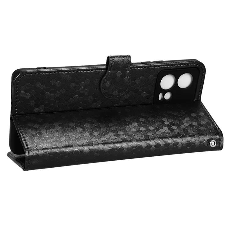 Para el Patrón de Puntos de Cuero Motorola Moto S30 Pro 5G PU Put Case de la Billetera de Teléfono Imprudente al Soporte Con Correa - Negro