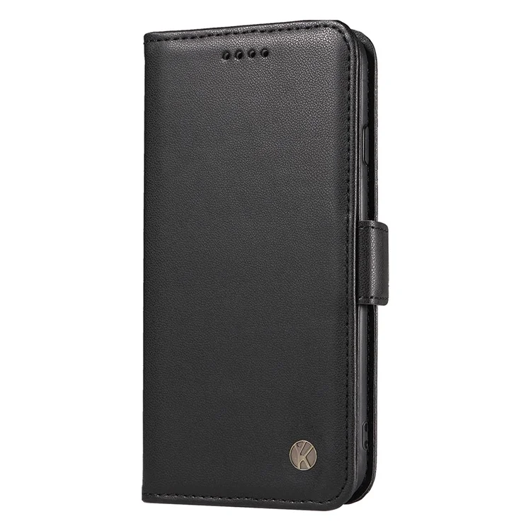 YIKATU YK-003 Custodia per Motorola Moto G75 5G Portafoglio Stand in Pelle Cover Laterale con Fibbia - Nero