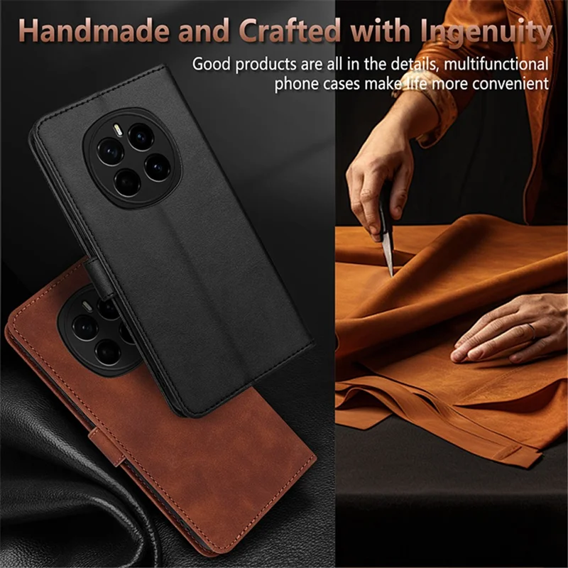 AZNS For Honor Magic7 5G Case PU Leather Wallet Phone Cover - Black