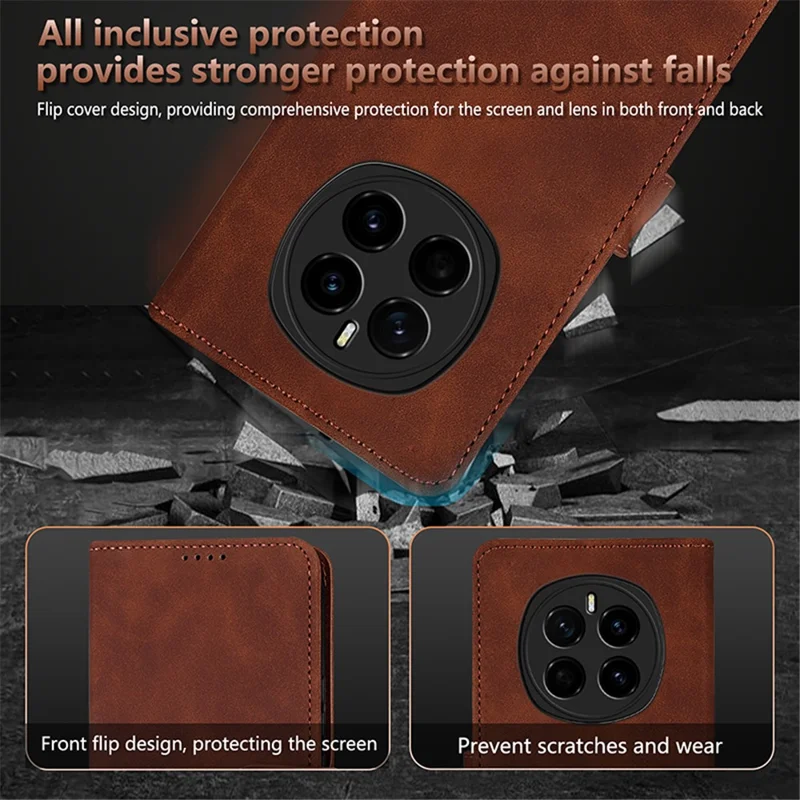 AZNS For Honor Magic7 5G Case PU Leather Wallet Phone Cover - Black