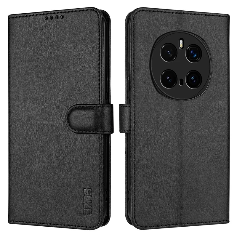 AZNS Obudowa na Honor Magic7 Pro 5G, pokrowiec portfel z poliuretanowej skóry - Czarny