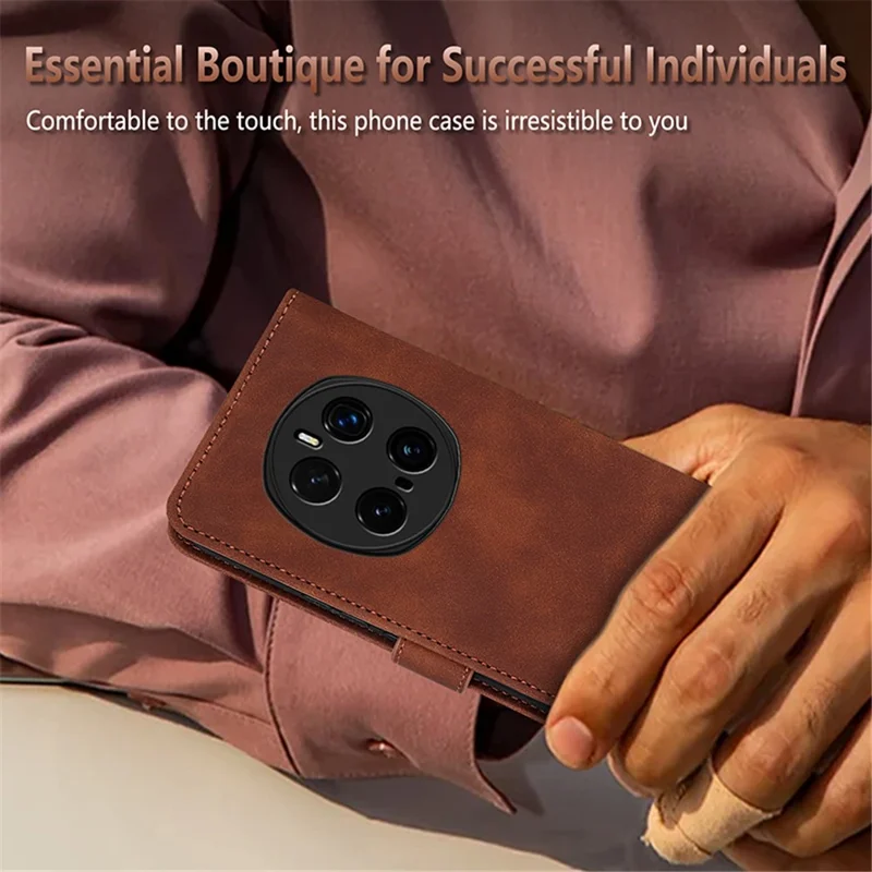 AZNS Obudowa na Honor Magic7 Pro 5G, pokrowiec portfel z poliuretanowej skóry - Czarny