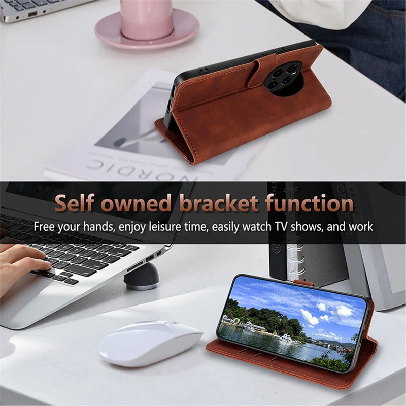 AZNS Obudowa na Honor Magic7 Pro 5G, pokrowiec portfel z poliuretanowej skóry - Czarny