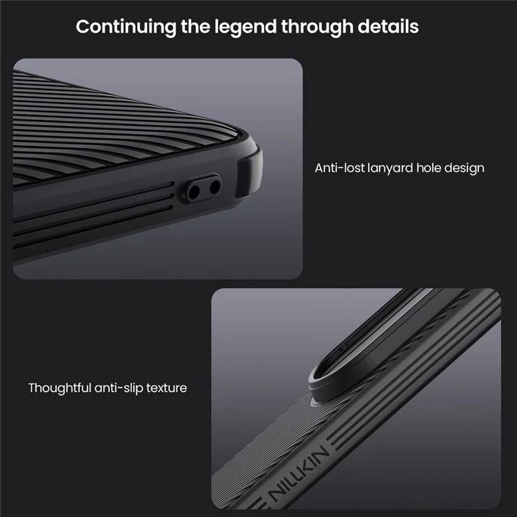 NILLKIN Camshield Pro Series para Honor Magic7 Pro 5G Funda PC+TPU Tapa deslizante para cámara Cubierta de teléfono - Negro