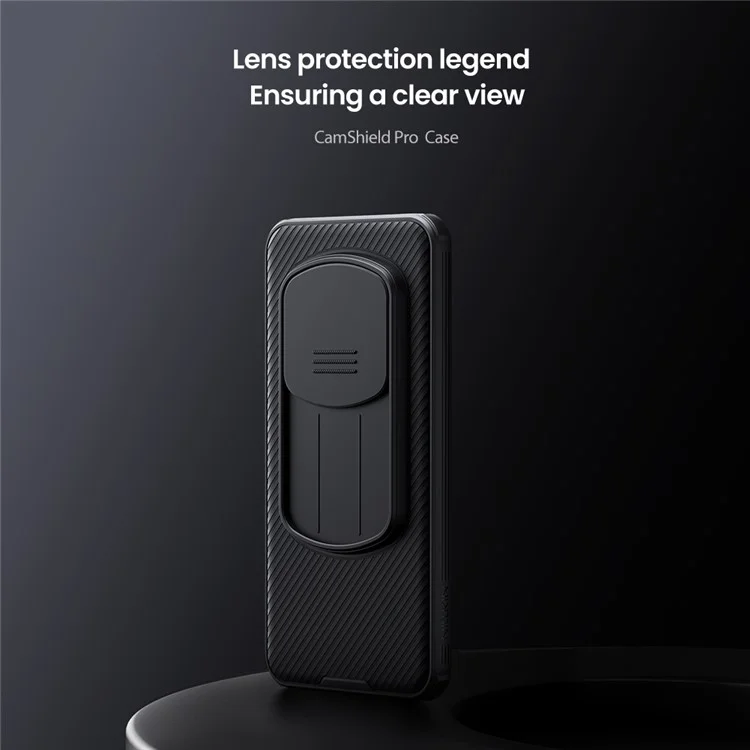 NILLKIN Camshield Pro Series para Honor Magic7 Pro 5G Funda PC+TPU Tapa deslizante para cámara Cubierta de teléfono - Negro
