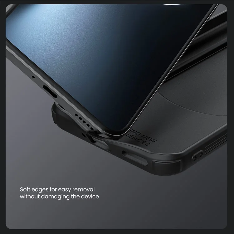 NILLKIN Camshield Pro Series para Honor Magic7 Pro 5G Funda PC+TPU Tapa deslizante para cámara Cubierta de teléfono - Negro