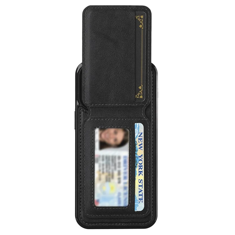 LC.IMEEKE L3 per iPhone 14 Pro Max Custodia magnetica Porta carte staccabile Pelle+TPU Custodia per cellulare - Nero