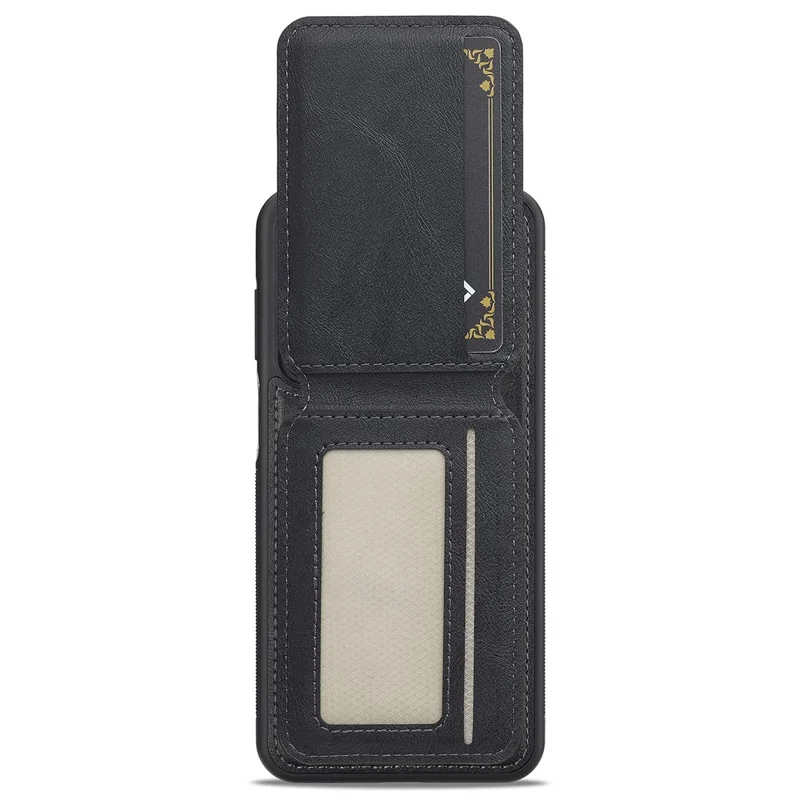 LC.IMEEKE L3 For Samsung Galaxy S24+ Magnetic Case Detachable Card Holder Leather+TPU Mobile Cover - Black