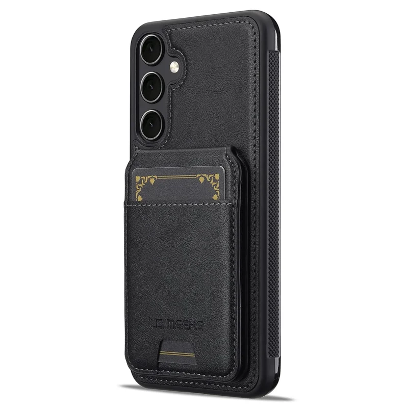 LC.IMEEKE L3 For Samsung Galaxy A35 5G Magnetic Case Detachable Card Holder Leather+TPU Mobile Cover - Black