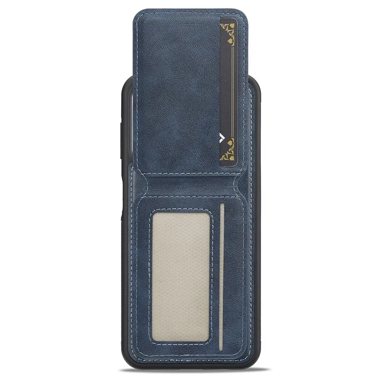 LC.IMEEKE L3 For Samsung Galaxy A14 4G / 5G Magnetic Case Detachable Card Holder Leather+TPU Mobile Cover - Blue
