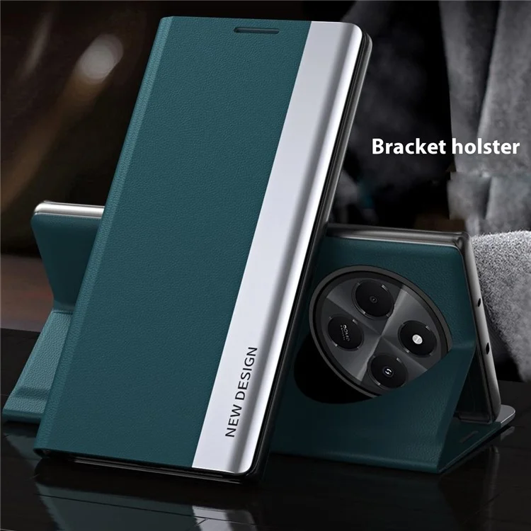 Case For Xiaomi Redmi 14C 4G / 14R 5G / Poco C75 4G Anti-Drop Leather Phone Cover with Stand - Red