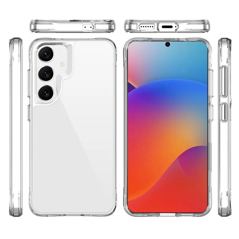 For Samsung Galaxy S25+ Case PC+TPU Dropproof Transparent Phone Cover