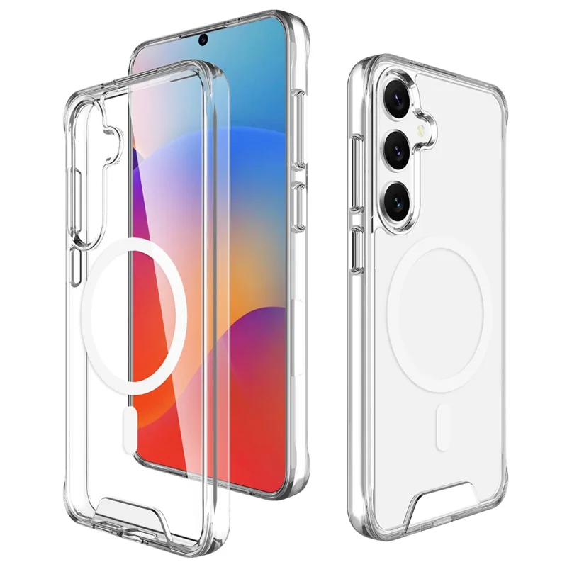 Til Samsung Galaxy S25 Case Kompatibel med MagSafe TPU+PC Klar Telefonbeskyttelse