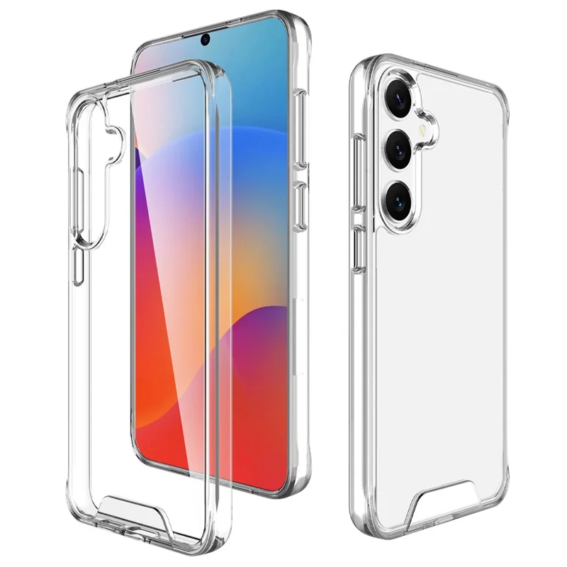 For Samsung Galaxy S25+ Case TPU Frame Clear PC Back Phone Cover