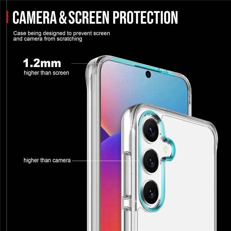 For Samsung Galaxy S25+ Case TPU Frame Clear PC Back Phone Cover
