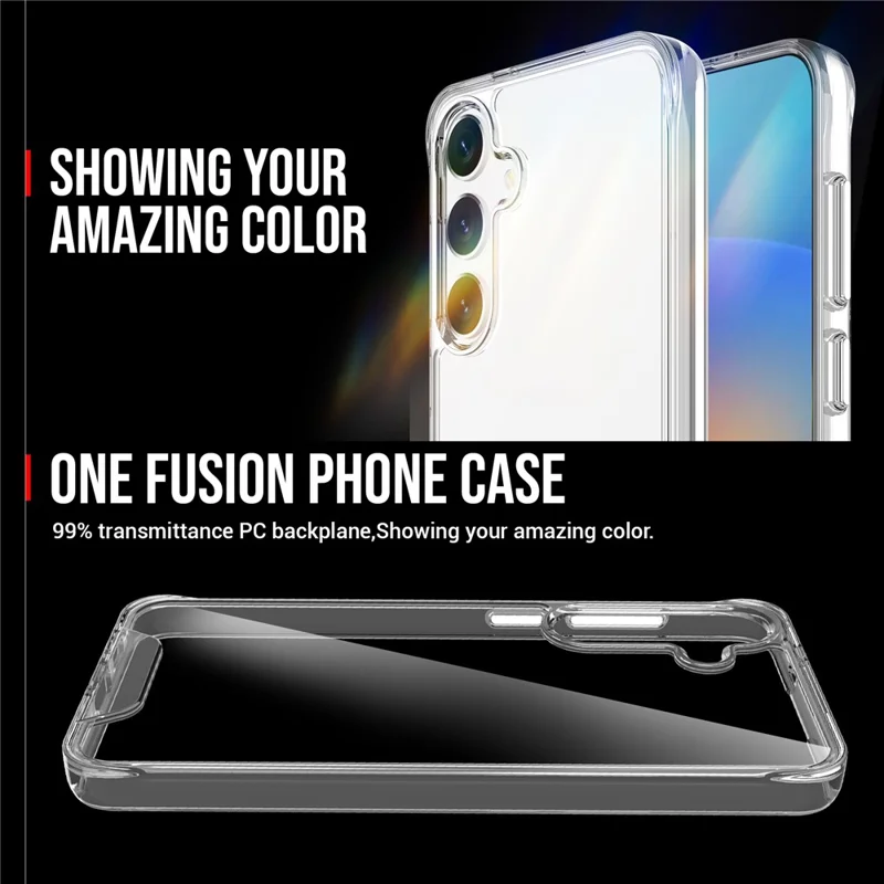 For Samsung Galaxy S25+ Case TPU Frame Clear PC Back Phone Cover