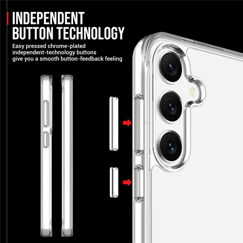 For Samsung Galaxy S25+ Case TPU Frame Clear PC Back Phone Cover