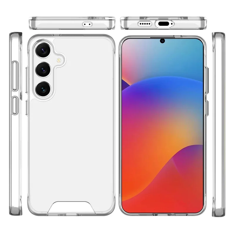 For Samsung Galaxy S25+ Case TPU Frame Clear PC Back Phone Cover