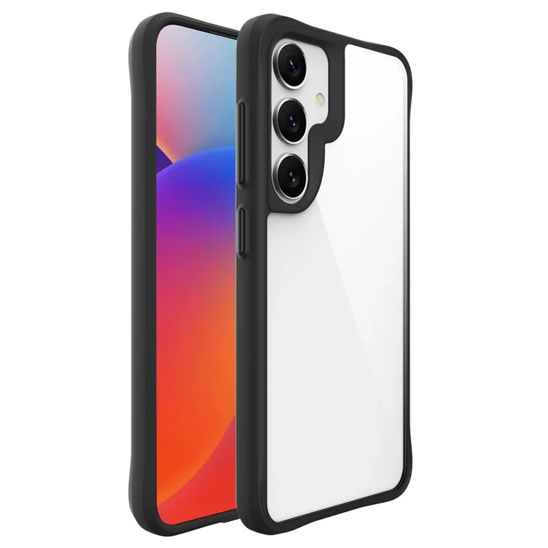Capa híbrida rígida de PC e macia de TPU à prova de choques para Samsung Galaxy S25+ - Preta