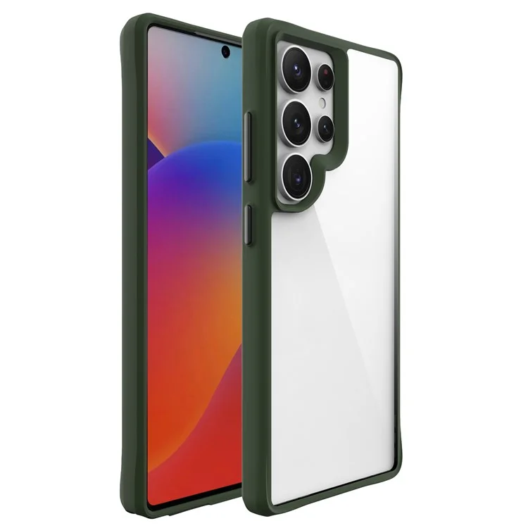 Capa híbrida rígida de PC macia de TPU à prova de choque para Samsung Galaxy S25 Ultra - Verde