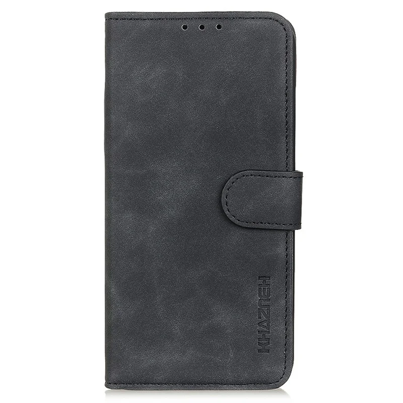 KHAZNEH For Honor Magic7 Lite 5G / X9c 5G / X60 Pro 5G Case PU Leather Retro Texture Phone Cover - Black