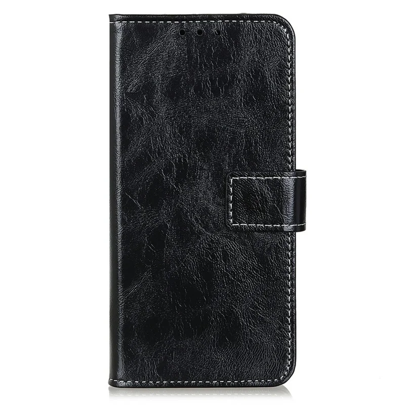 For Honor Magic7 Lite 5G / X9c 5G / X60 Pro 5G Leather Case Wallet Phone Cover Crazy Horse Texture - Black