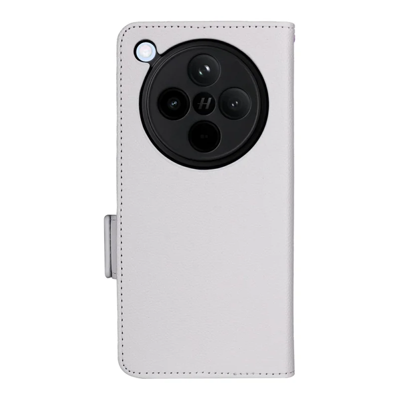 For Oppo Find X8 5G Case with Wrist Strap Litchi Texture PU Leather Wallet Phone Cover - White