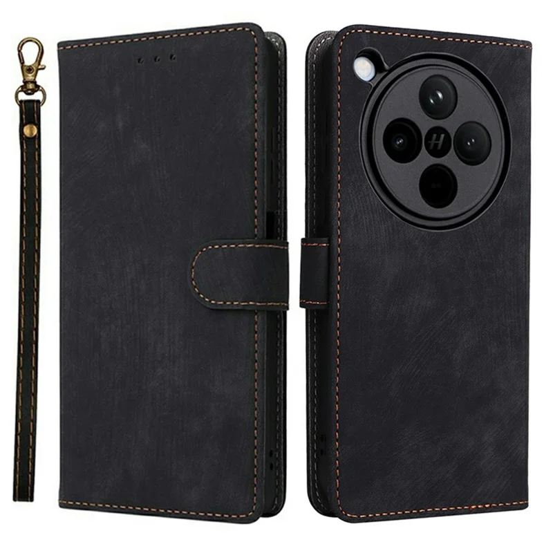 Für Oppo Find X8 5G Wallet Case RFID-Blockierung PU-Leder-Cover Stand View - Schwarz